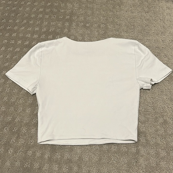 Babaton Contour Crew Cropped T-Shirt - XS - White - Picture 2 of 3